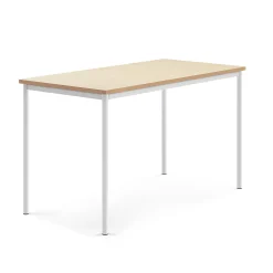 Pöytä SONITUS Ääntä vaimentava linoleumi, 1600x800x900 mm, beige, valkoinen