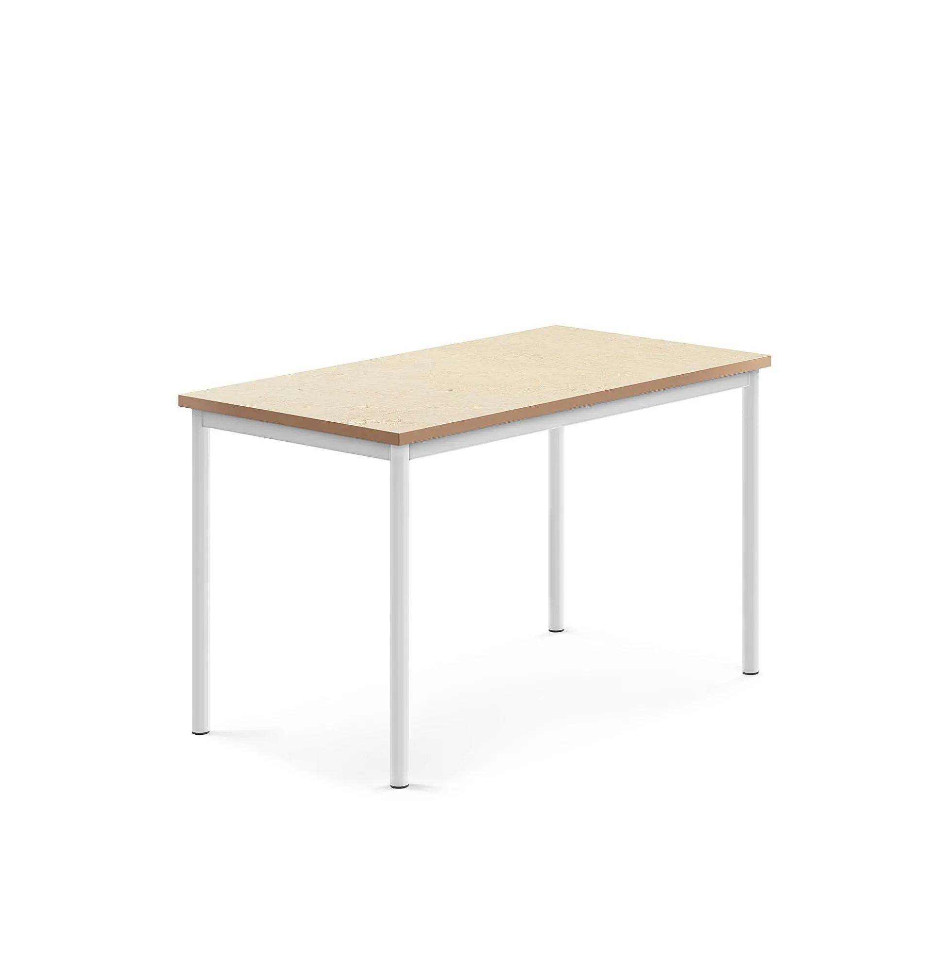 Pöytä SONITUS Ääntä vaimentava linoleumi, 1200x700x720 mm, beige, valkoinen