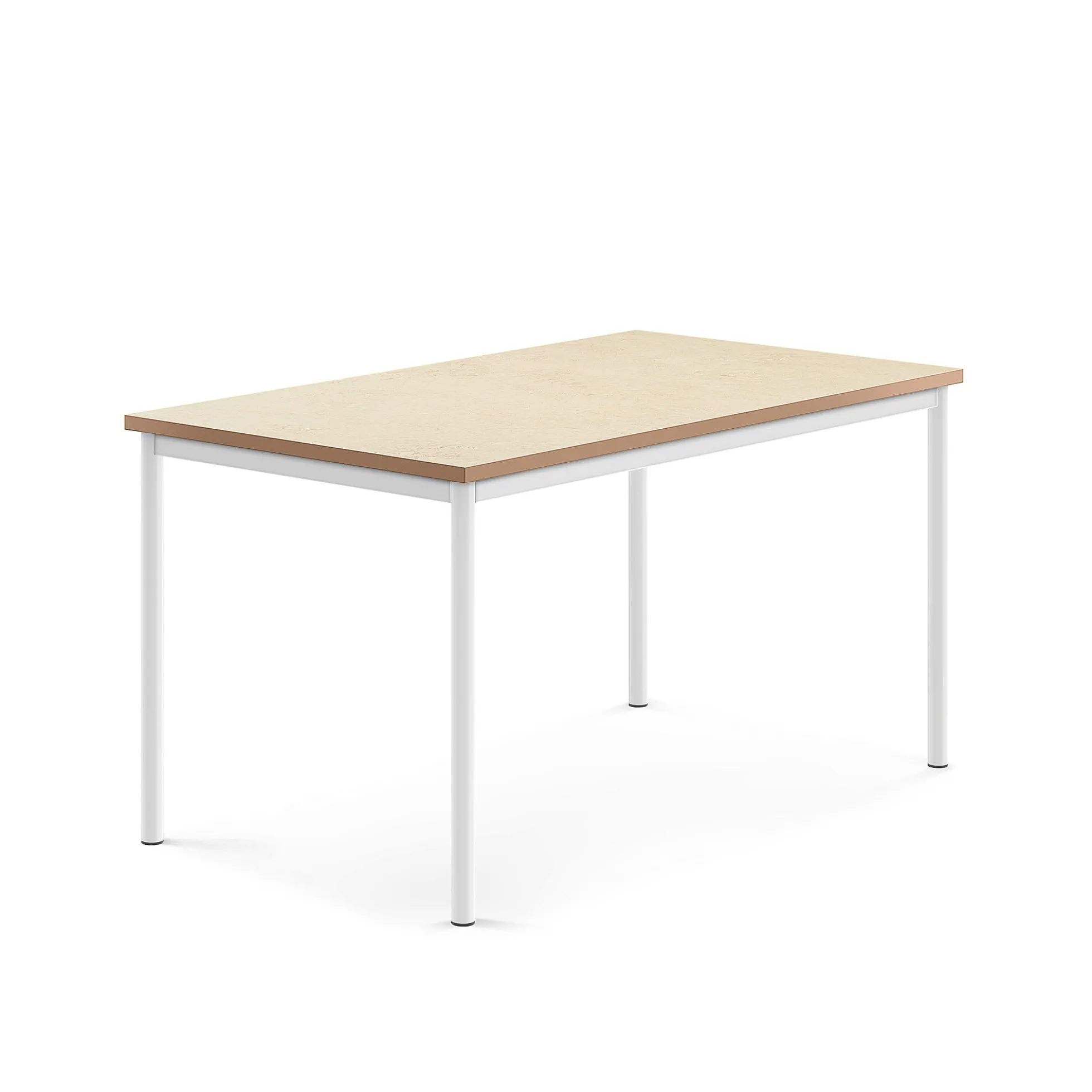 Pöytä SONITUS Ääntä vaimentava linoleumi, 1400x800x720 mm, beige, valkoinen