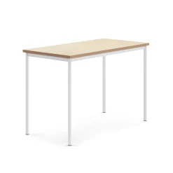 Pöytä SONITUS Ääntä vaimentava linoleumi, 1400x700x900 mm, beige, valkoinen