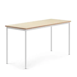 Pöytä SONITUS Ääntä vaimentava linoleumi, 1800x700x900 mm, beige, valkoinen