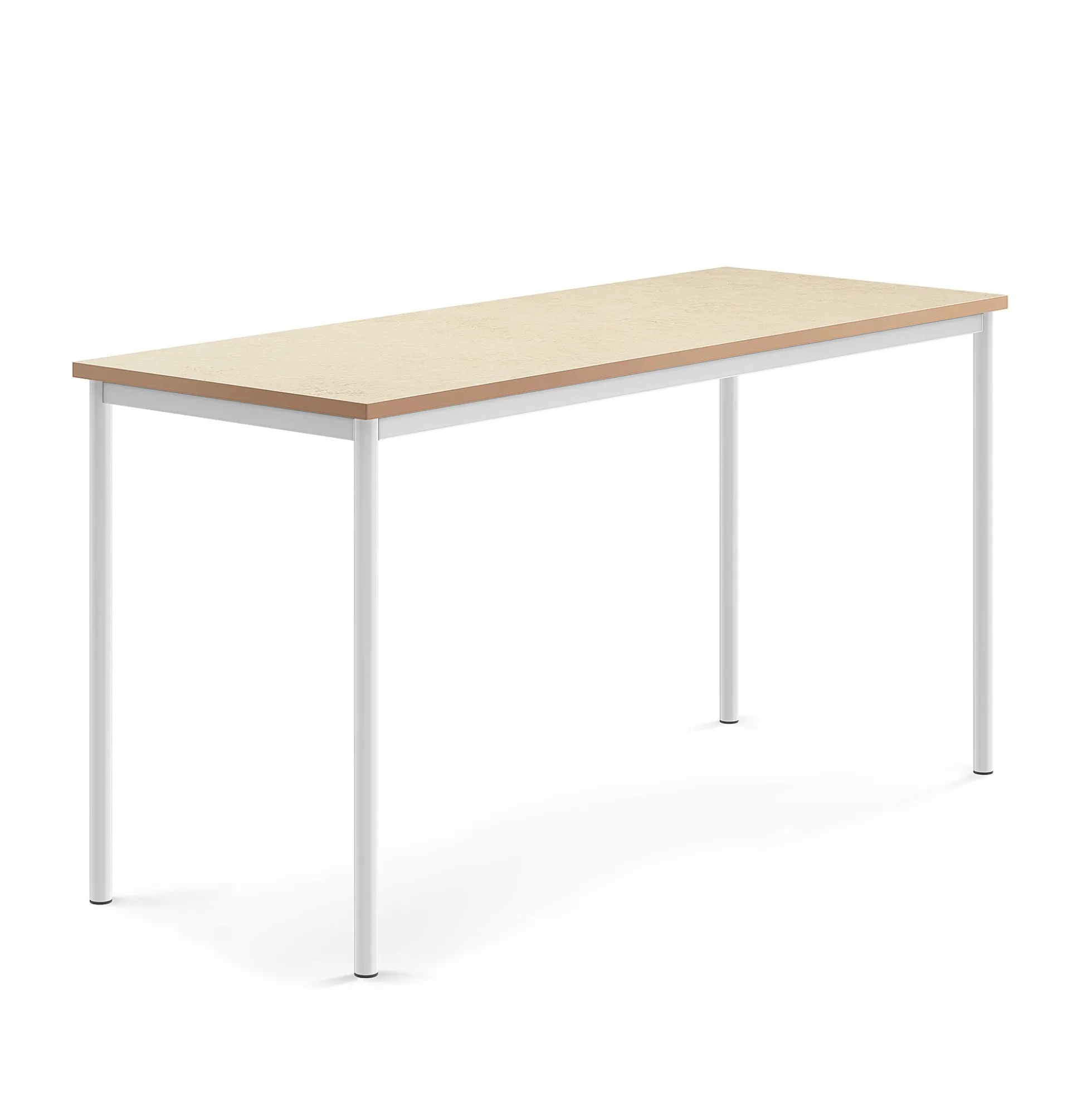 Pöytä SONITUS Ääntä vaimentava linoleumi, 1800x700x900 mm, beige, valkoinen
