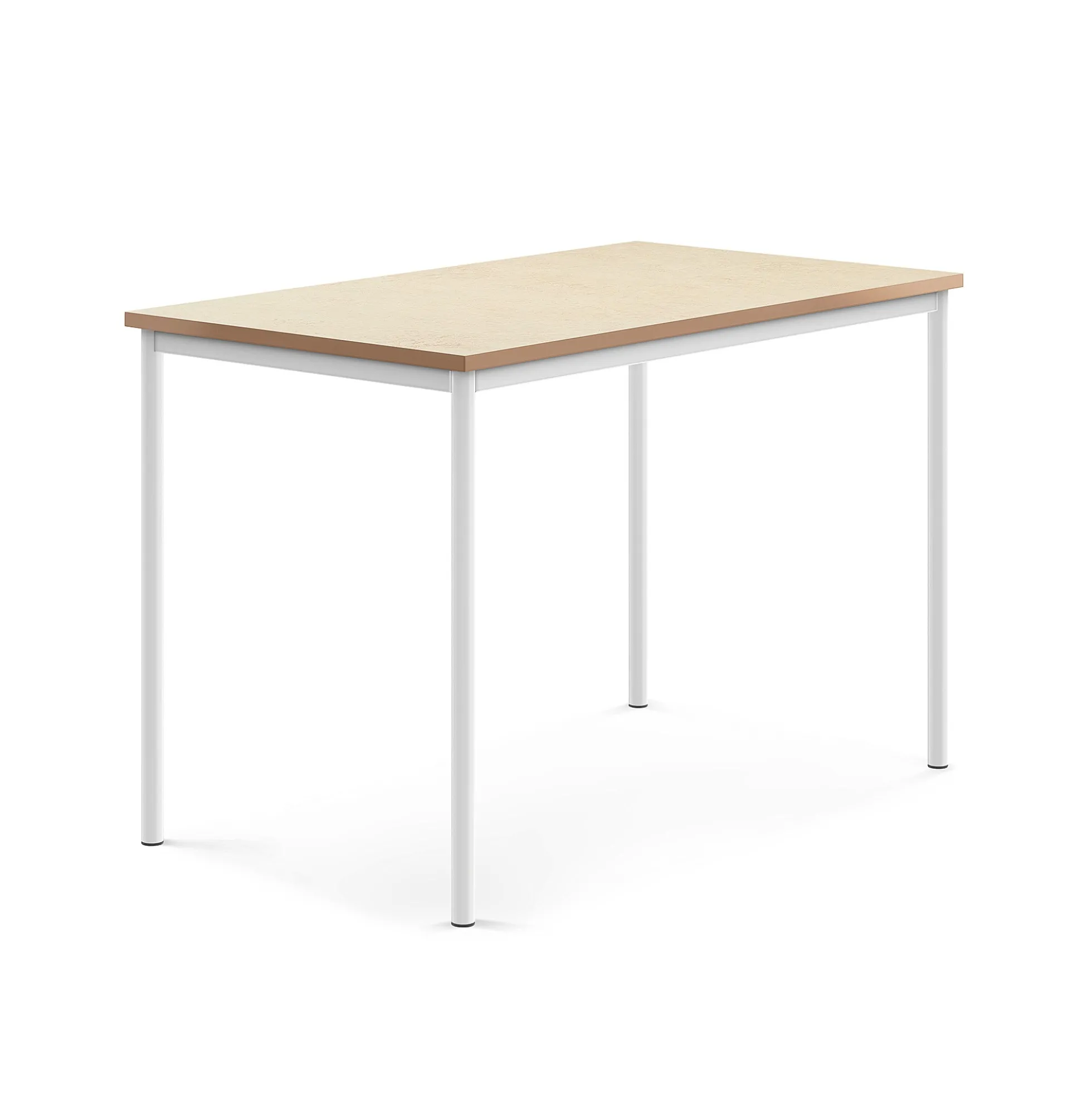 Pöytä SONITUS Ääntä vaimentava linoleumi, 1400x800x900 mm, beige, valkoinen