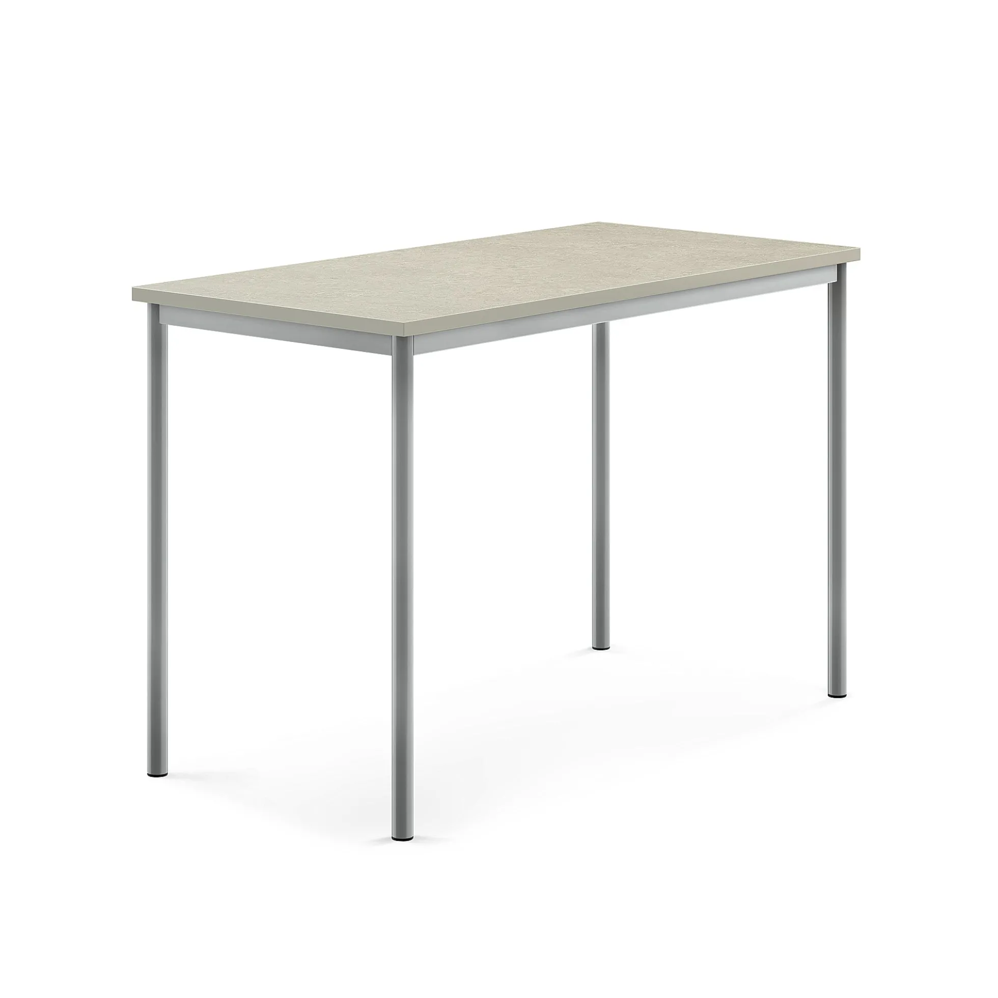 Pöytä SONITUS Ääntä vaimentava linoleumi, 1400x700x900 mm, harmaa, hopeanharmaa