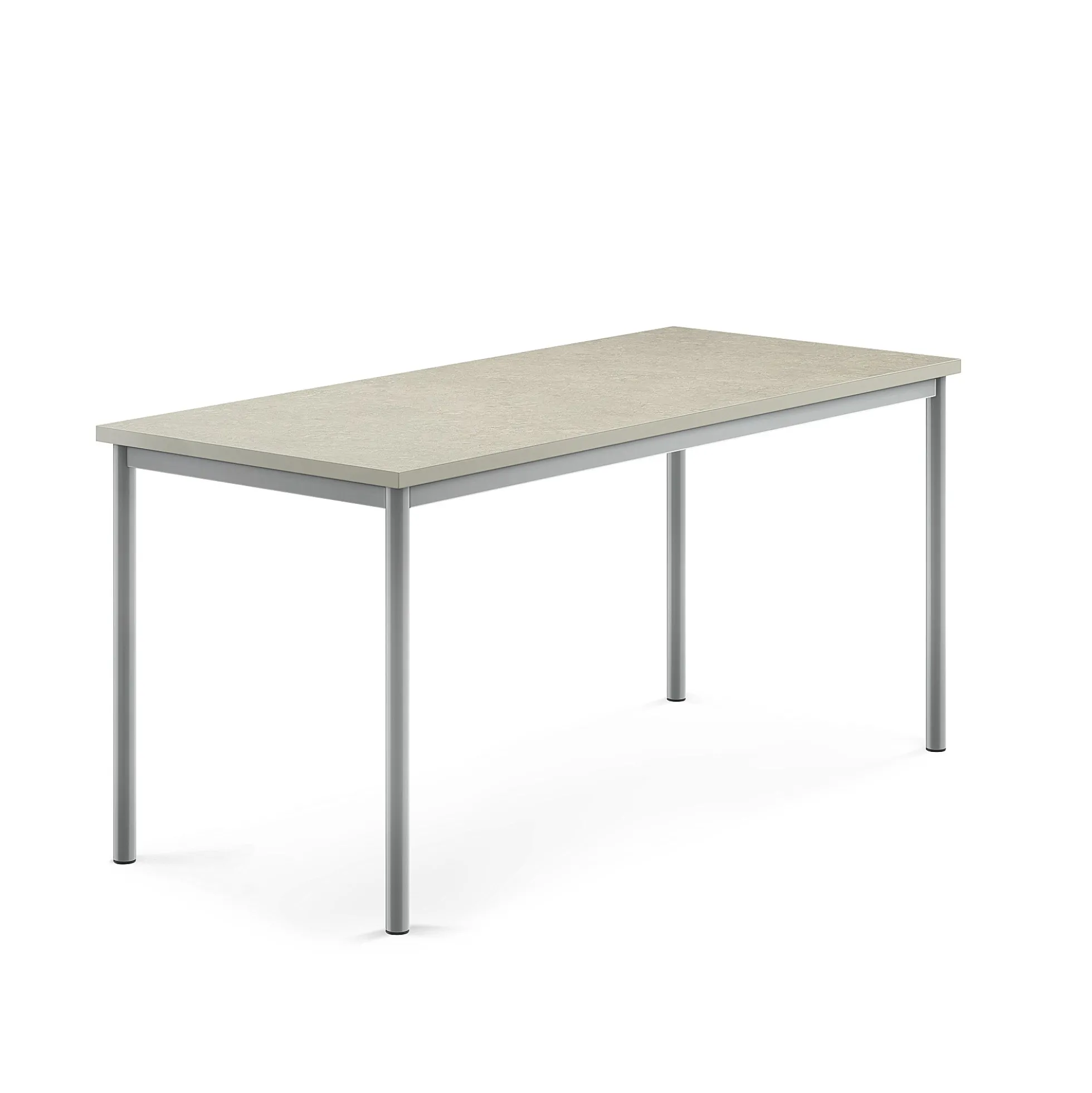 Pöytä SONITUS Ääntä vaimentava linoleumi, 1600x700x720 mm, harmaa, hopeanharmaa