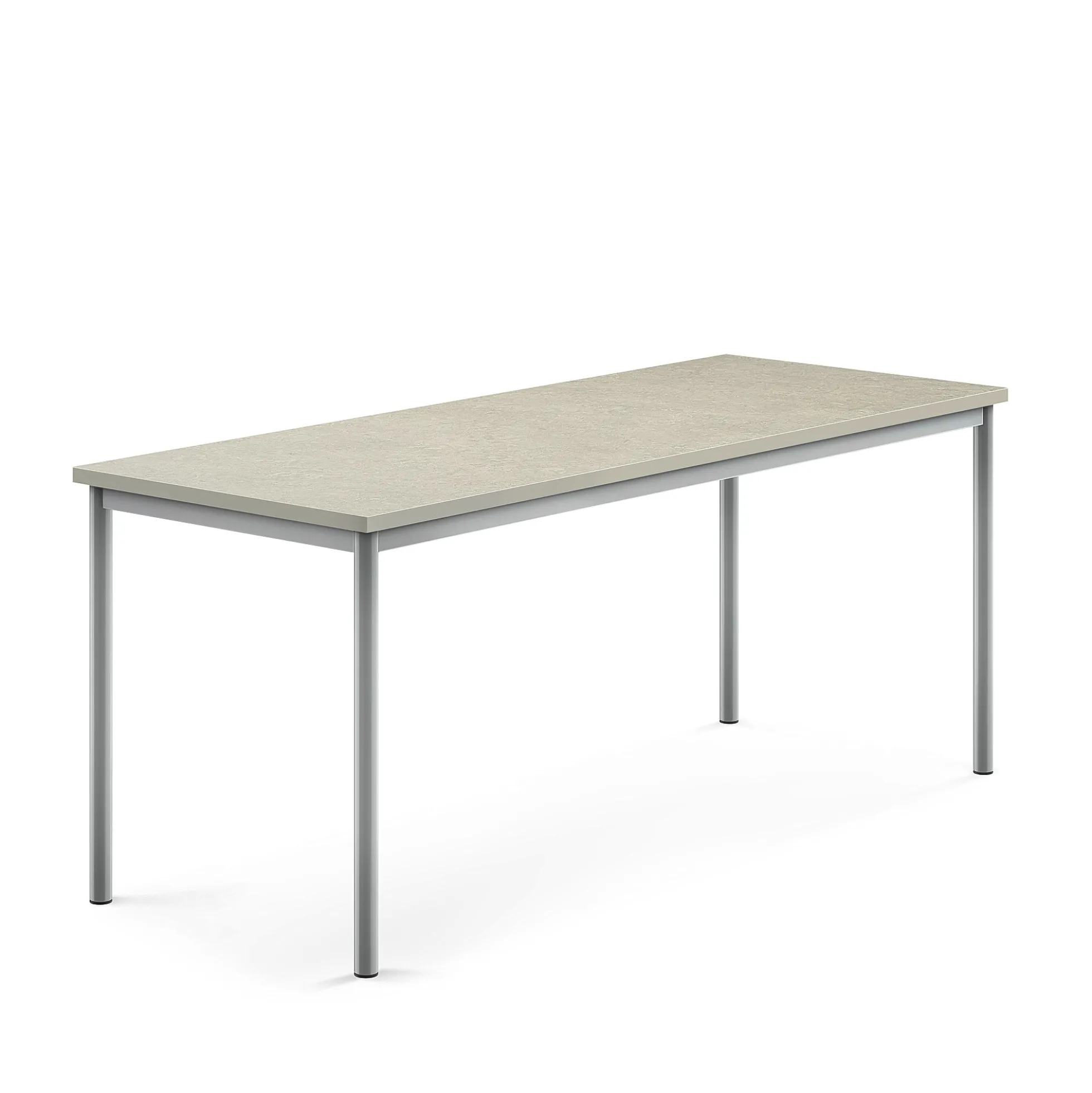 Pöytä SONITUS Ääntä vaimentava linoleumi, 1800x700x720 mm, harmaa, hopeanharmaa