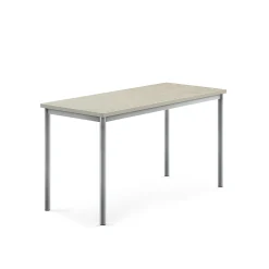 Pöytä SONITUS Ääntä vaimentava linoleumi, 1400x600x720 mm, harmaa, hopeanharmaa