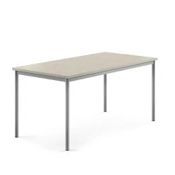 Pöytä SONITUS Ääntä vaimentava linoleumi, 1600x800x720 mm, harmaa, hopeanharmaa