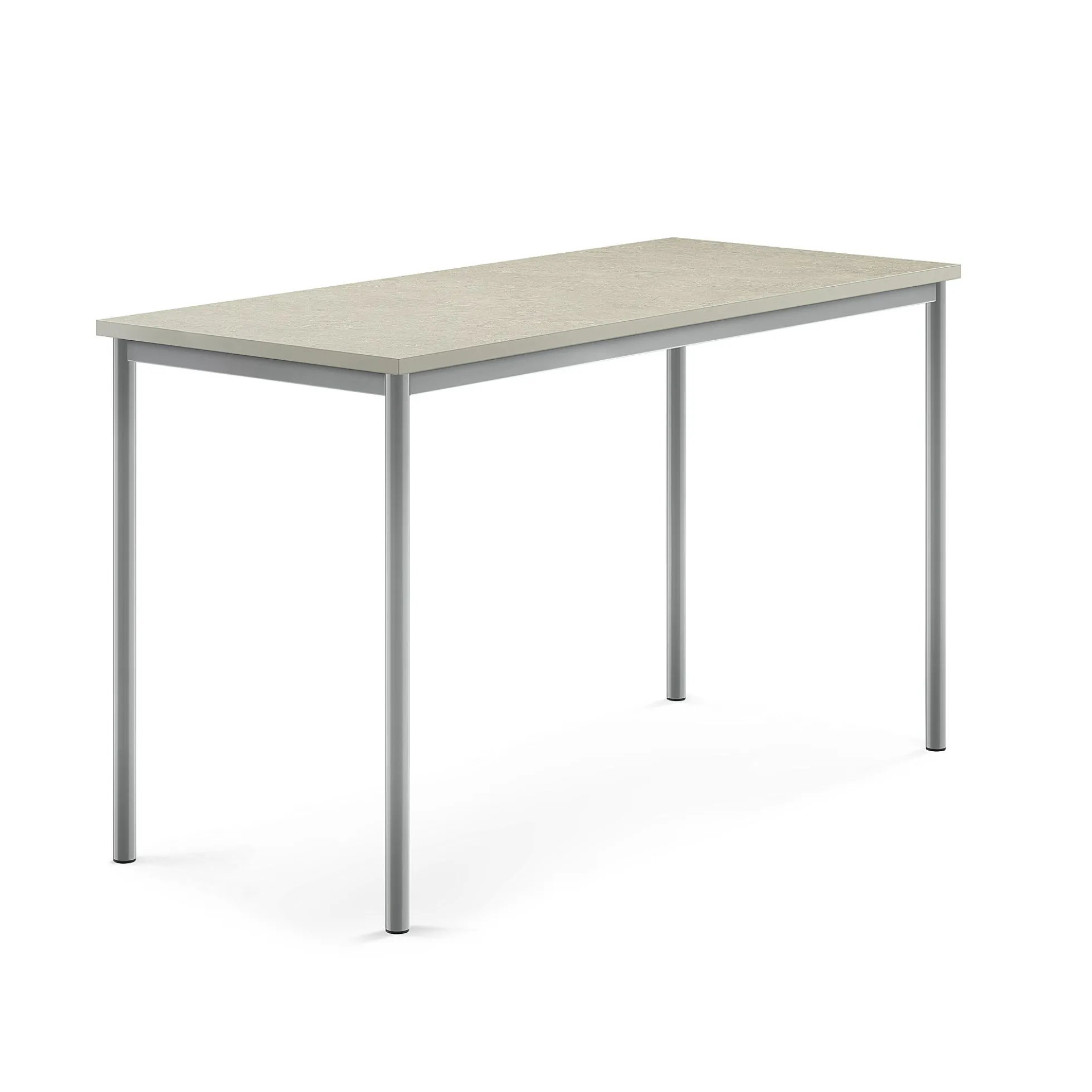 Pöytä SONITUS Ääntä vaimentava linoleumi, 1600x700x900 mm, harmaa, hopeanharmaa