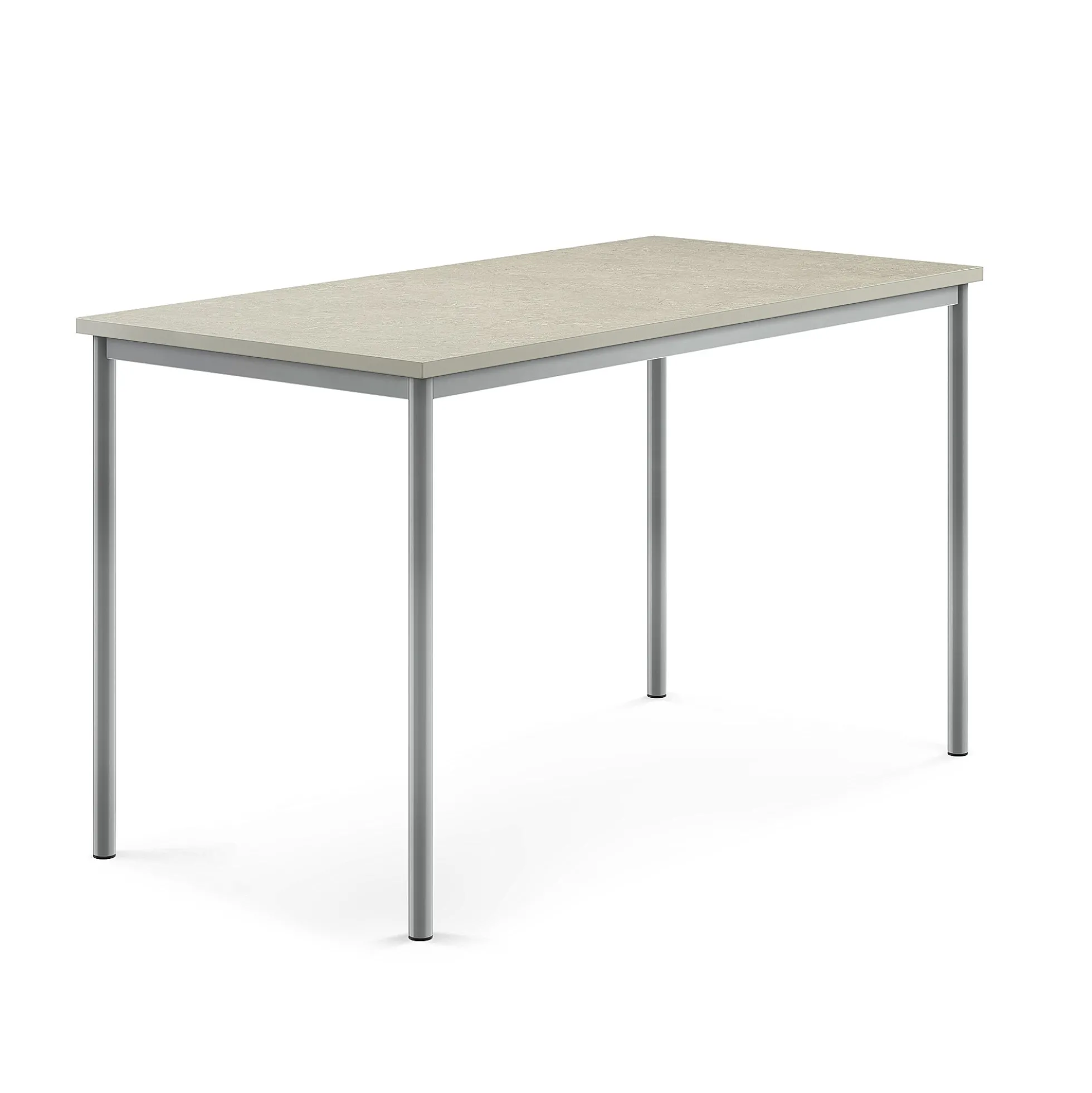 Pöytä SONITUS Ääntä vaimentava linoleumi, 1600x800x900 mm, harmaa, hopeanharmaa