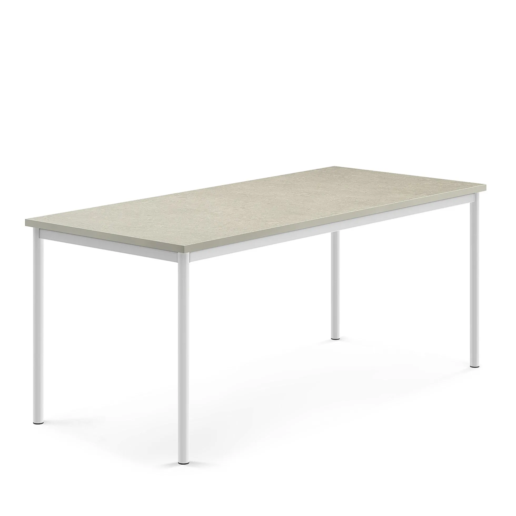 Pöytä SONITUS Ääntä vaimentava linoleumi, 1800x800x720 mm, harmaa, valkoinen