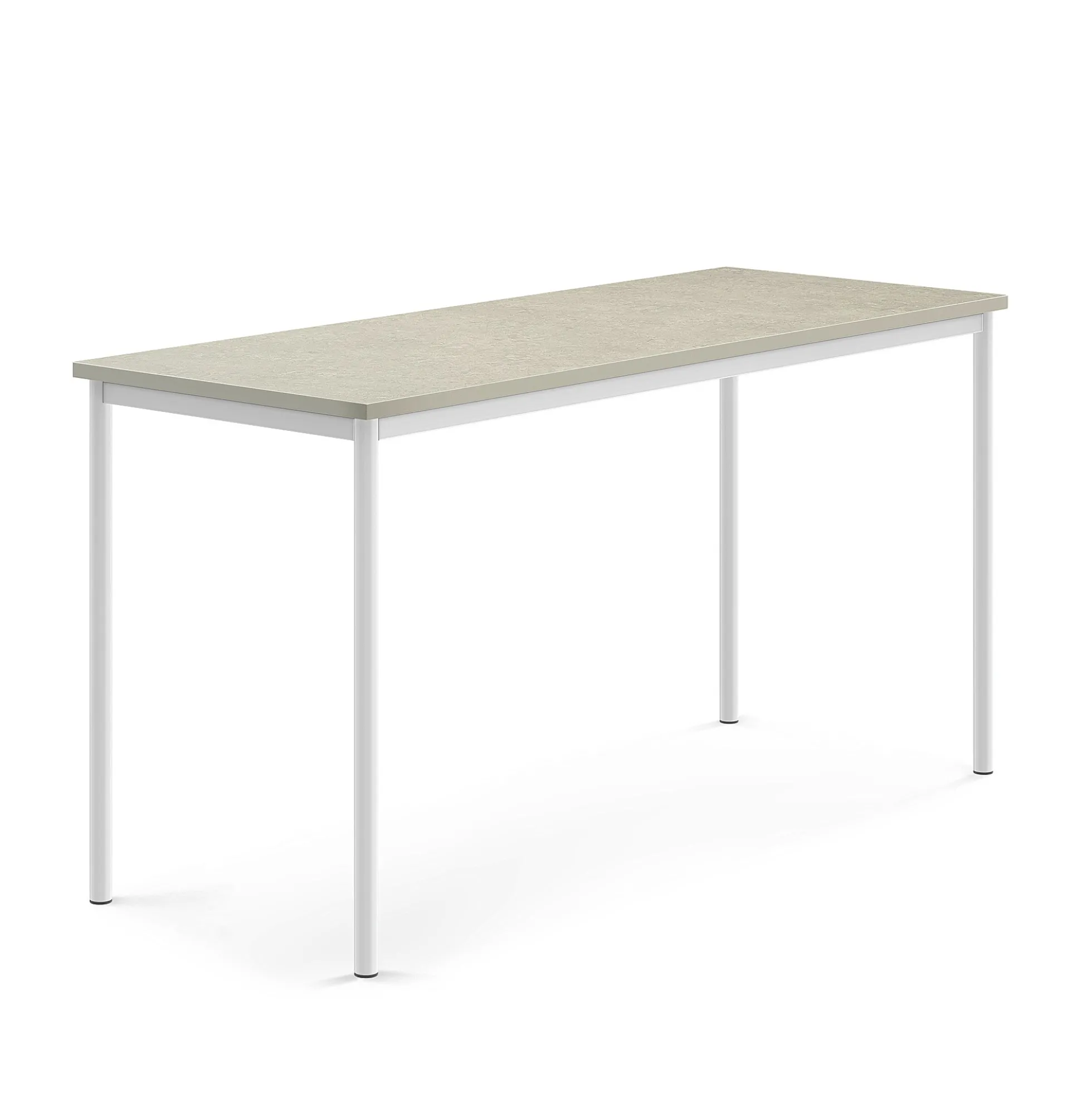 Pöytä SONITUS Ääntä vaimentava linoleumi, 1800x700x900 mm, harmaa, valkoinen