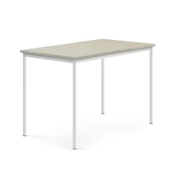 Pöytä SONITUS Ääntä vaimentava linoleumi, 1400x800x900 mm, harmaa, valkoinen