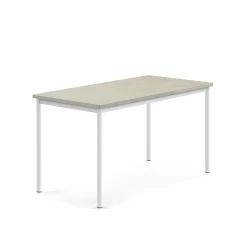 Pöytä SONITUS Ääntä vaimentava linoleumi, 1400x700x720 mm, harmaa, valkoinen