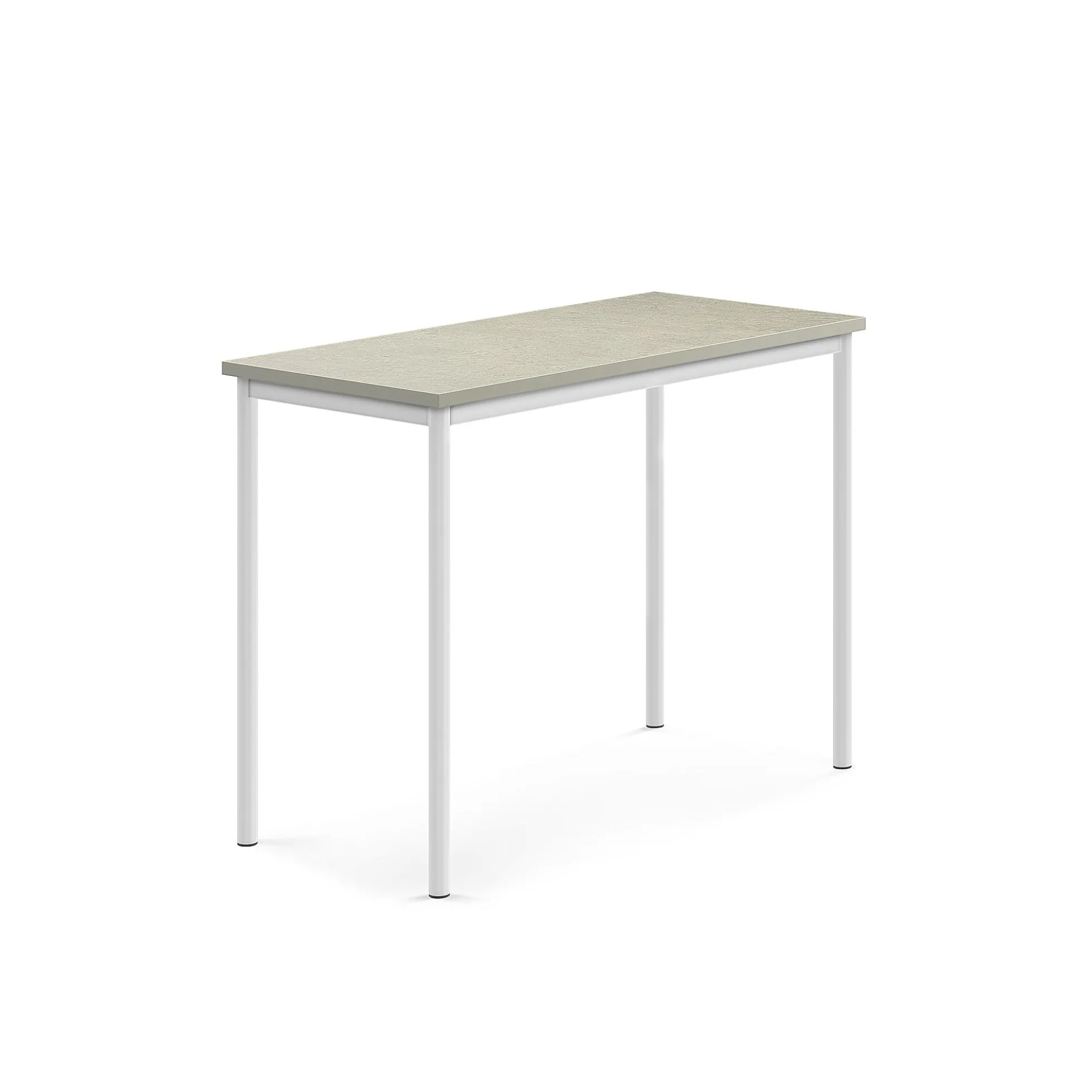 Pöytä SONITUS Ääntä vaimentava linoleumi, 1200x600x900 mm, harmaa, valkoinen