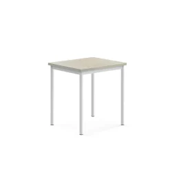 Pöytä SONITUS Ääntä vaimentava linoleumi, 700x600x720 mm, harmaa, valkoinen