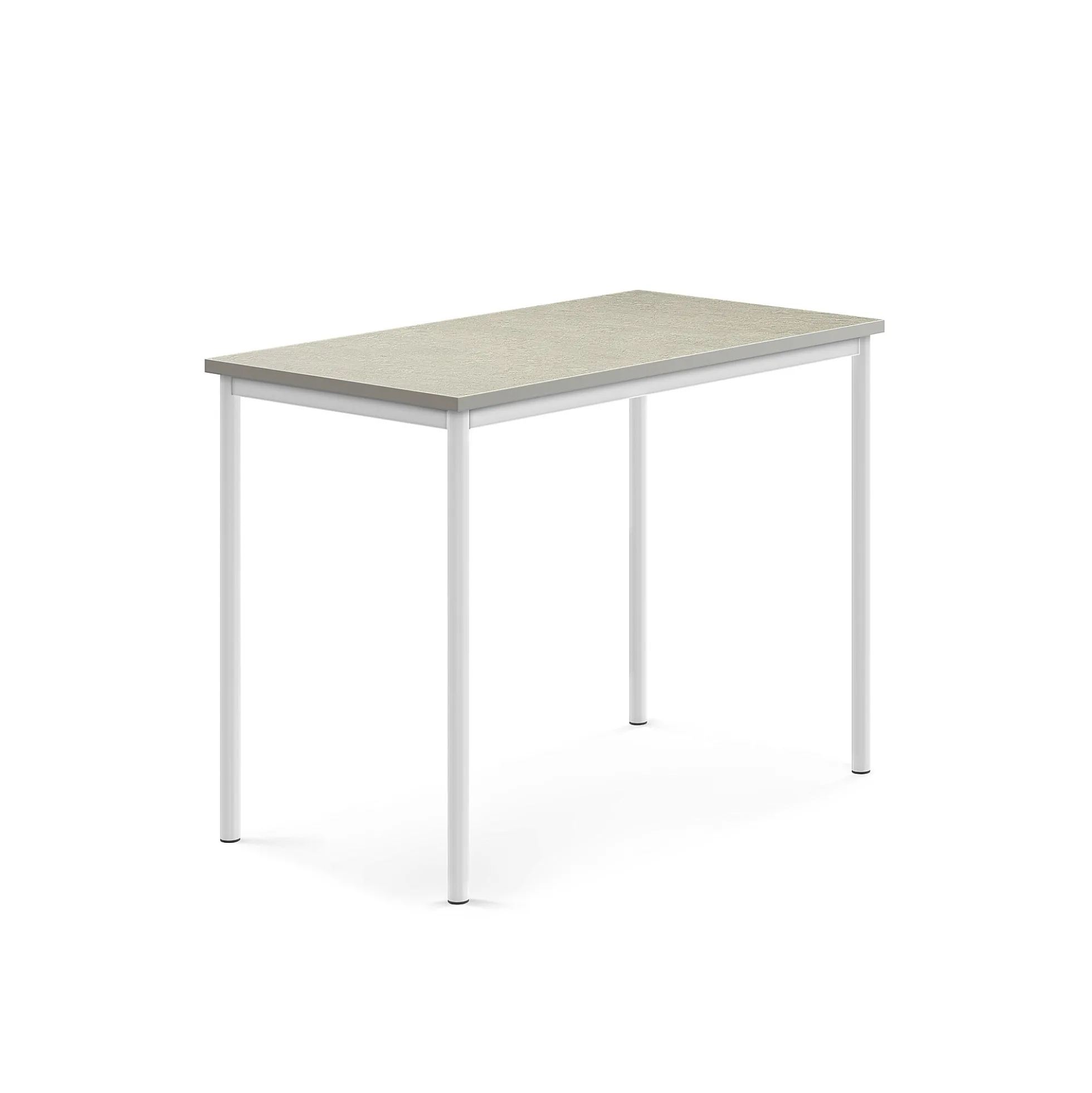 Pöytä SONITUS Ääntä vaimentava linoleumi, 1200x700x900 mm, harmaa, valkoinen