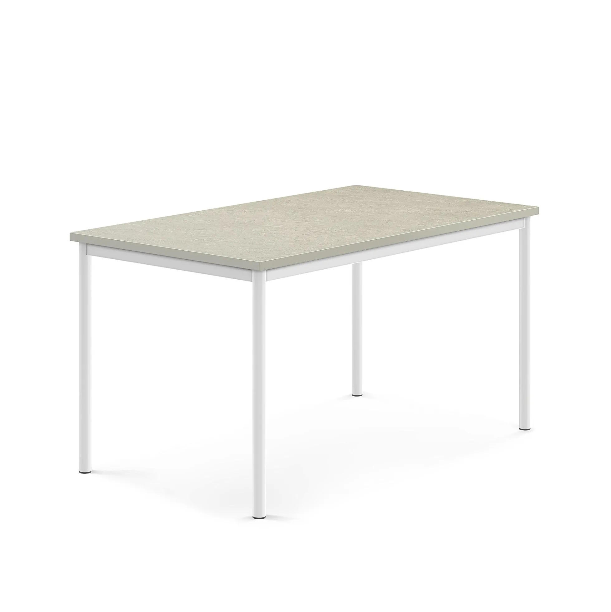 Pöytä SONITUS Ääntä vaimentava linoleumi, 1400x800x720 mm, harmaa, valkoinen
