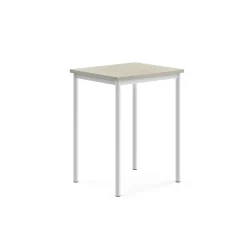 Pöytä SONITUS Ääntä vaimentava linoleumi, 700x600x900 mm, harmaa, valkoinen