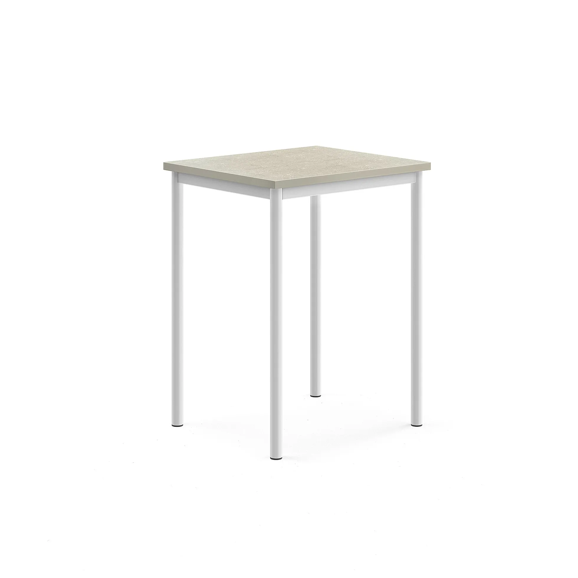 Pöytä SONITUS Ääntä vaimentava linoleumi, 700x600x900 mm, harmaa, valkoinen