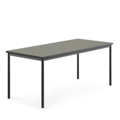 Pöytä SONITUS Ääntä vaimentava linoleumi, 1800x800x720 mm, tummanharmaa, antrasiitinharmaa