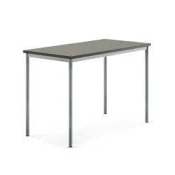 Pöytä SONITUS Ääntä vaimentava linoleumi, 1400x700x900 mm, tummanharmaa, hopeanharmaa