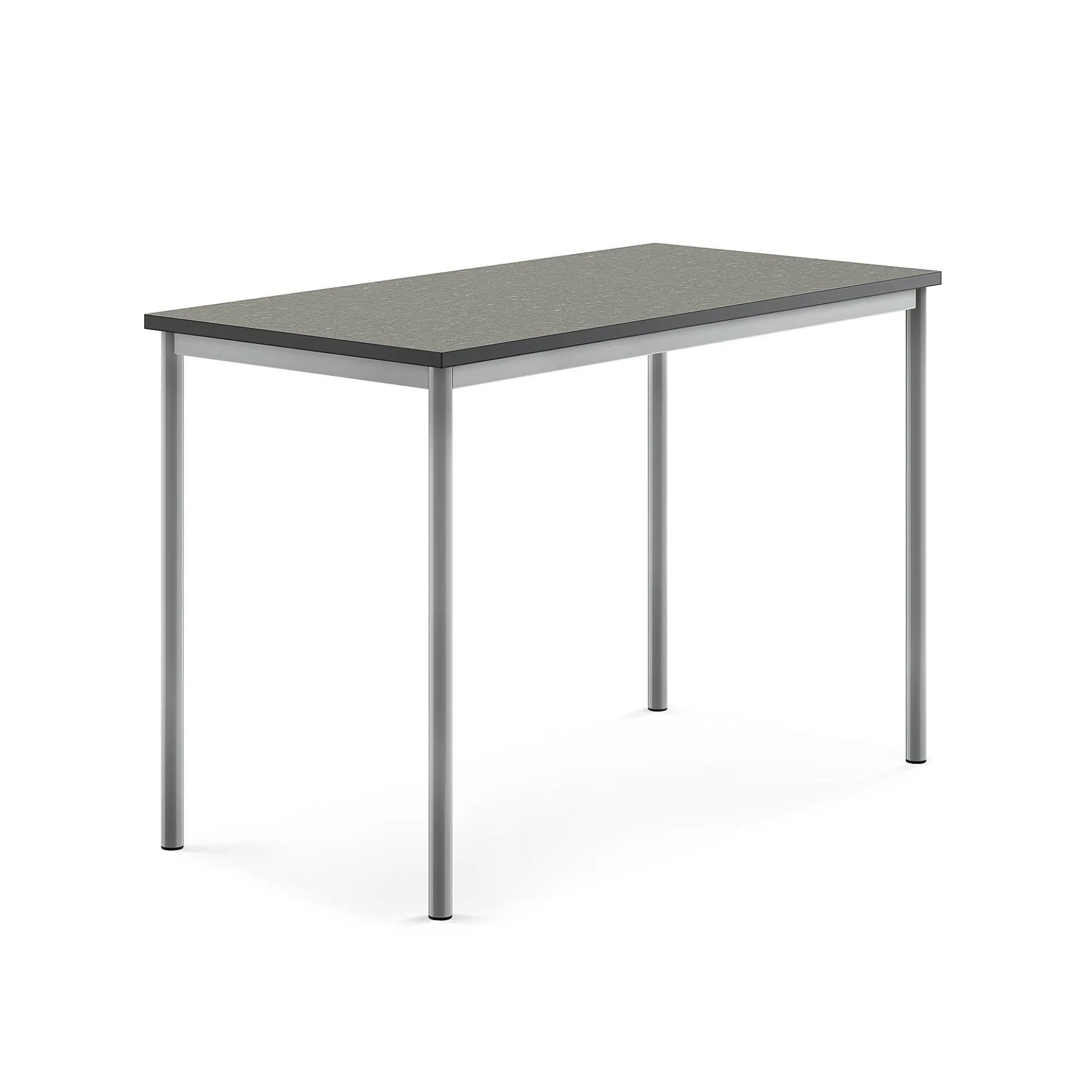 Pöytä SONITUS Ääntä vaimentava linoleumi, 1400x700x900 mm, tummanharmaa, hopeanharmaa