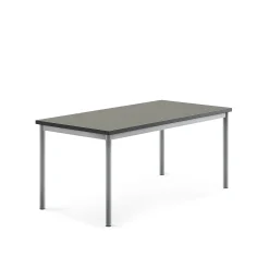 Pöytä SONITUS Ääntä vaimentava linoleumi, 1400x700x600 mm, tummanharmaa, hopeanharmaa