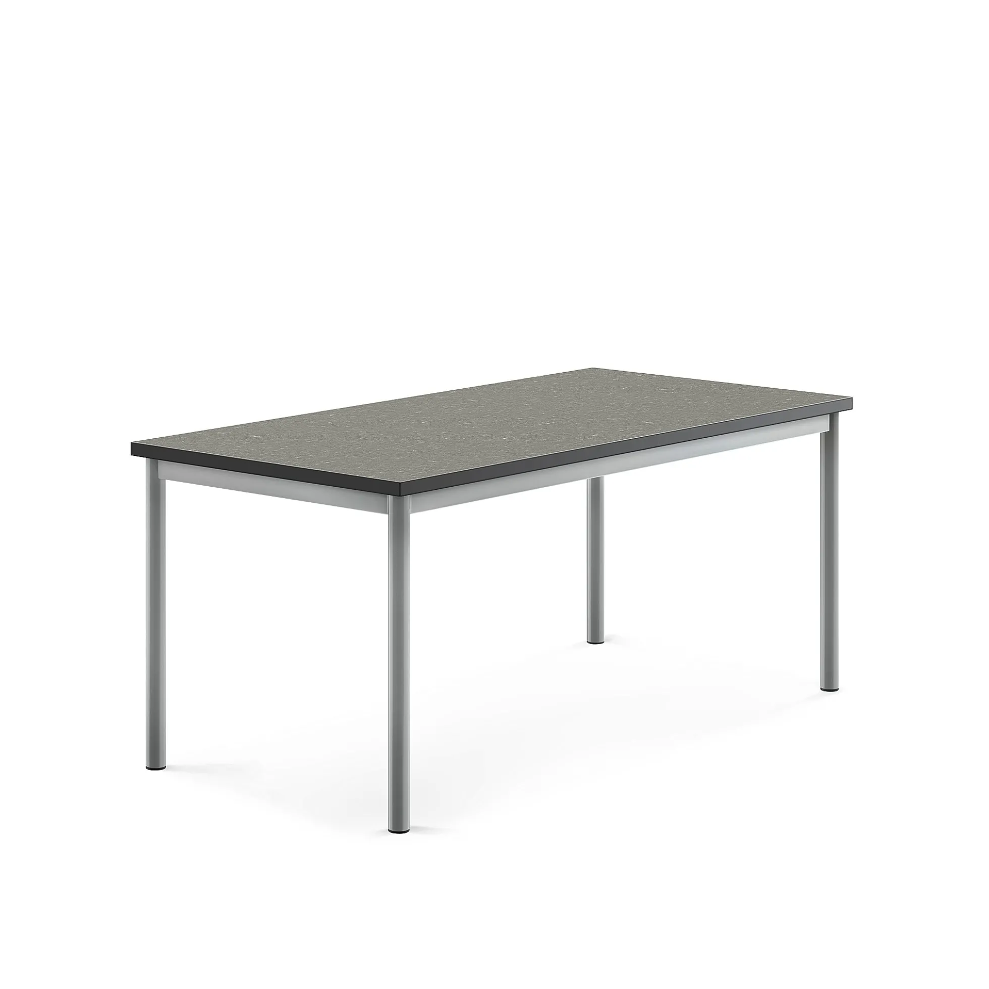 Pöytä SONITUS Ääntä vaimentava linoleumi, 1400x700x600 mm, tummanharmaa, hopeanharmaa