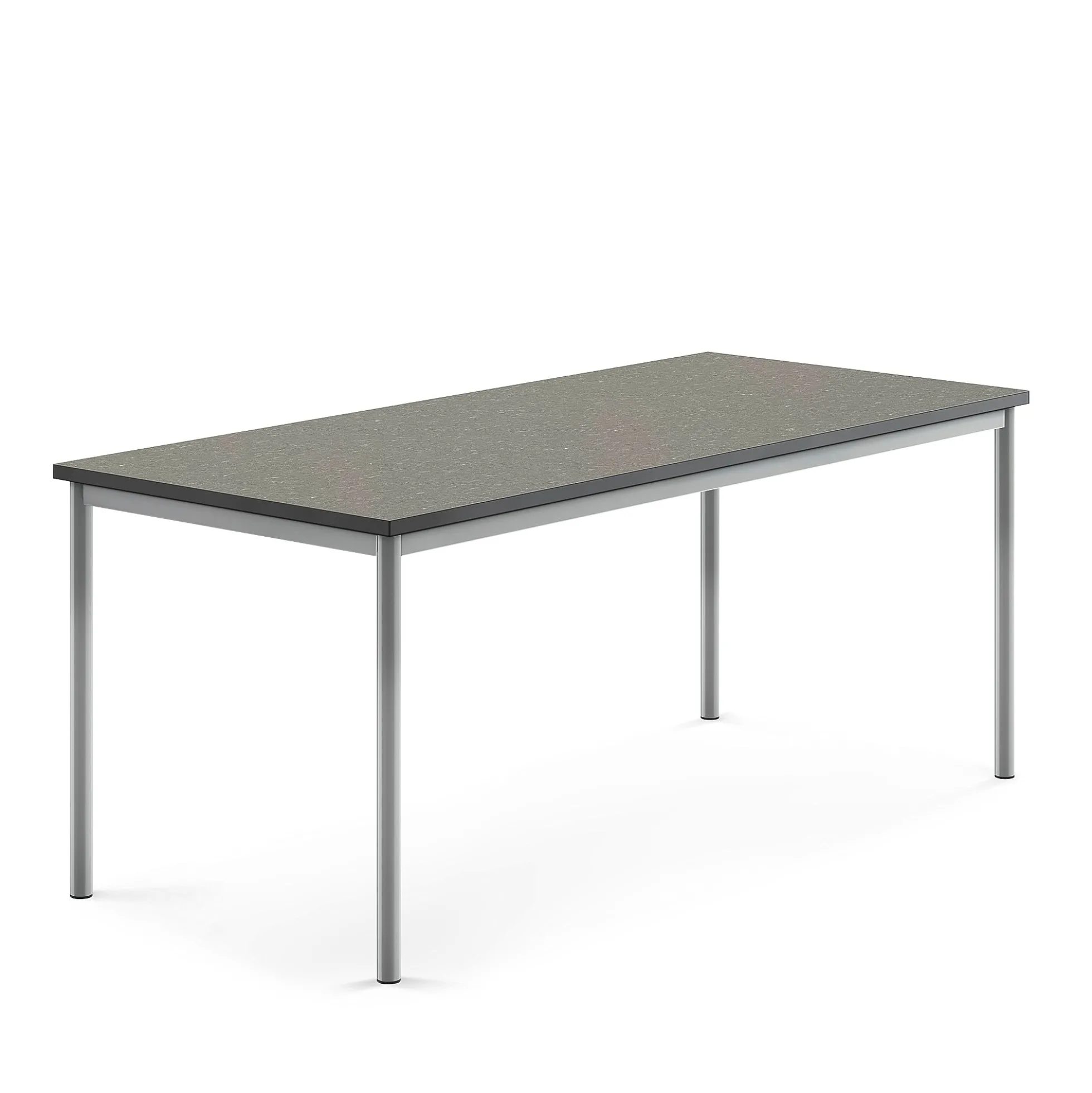 Pöytä SONITUS Ääntä vaimentava linoleumi, 1800x800x720 mm, tummanharmaa, hopeanharmaa