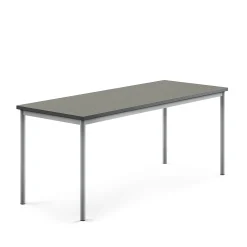Pöytä SONITUS Ääntä vaimentava linoleumi, 1800x700x720 mm, tummanharmaa, hopeanharmaa