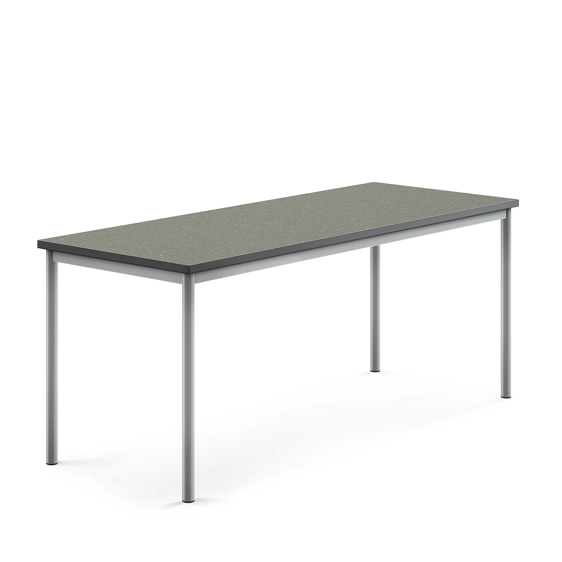 Pöytä SONITUS Ääntä vaimentava linoleumi, 1800x700x720 mm, tummanharmaa, hopeanharmaa
