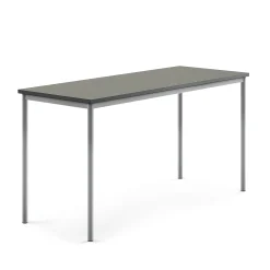 Pöytä SONITUS Ääntä vaimentava linoleumi, 1800x700x900 mm, tummanharmaa, hopeanharmaa