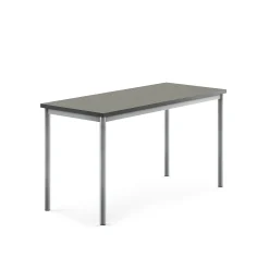 Pöytä SONITUS Ääntä vaimentava linoleumi, 1400x600x720 mm, tummanharmaa, hopeanharmaa