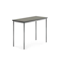 Pöytä SONITUS Ääntä vaimentava linoleumi, 1200x600x900 mm, tummanharmaa, hopeanharmaa