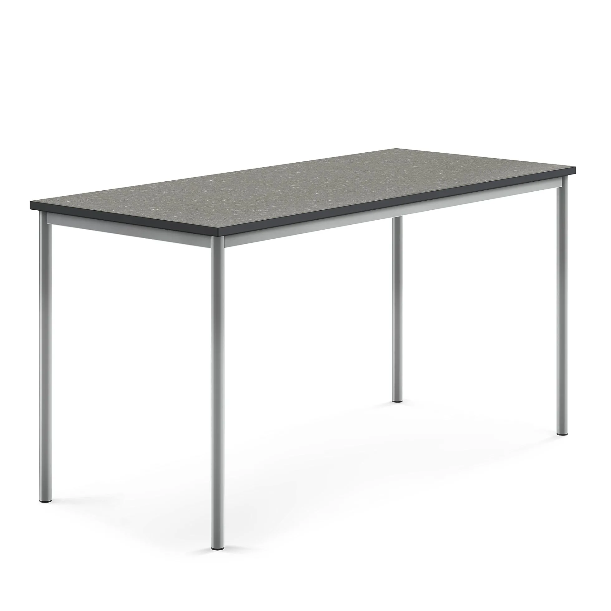 Pöytä SONITUS Ääntä vaimentava linoleumi, 1800x800x900 mm, tummanharmaa, hopeanharmaa