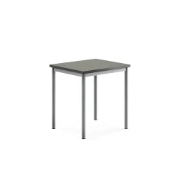 Pöytä SONITUS Ääntä vaimentava linoleumi, 700x600x720 mm, tummanharmaa, hopeanharmaa