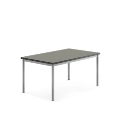 Pöytä SONITUS Ääntä vaimentava linoleumi, 1200x800x600 mm, tummanharmaa, hopeanharmaa