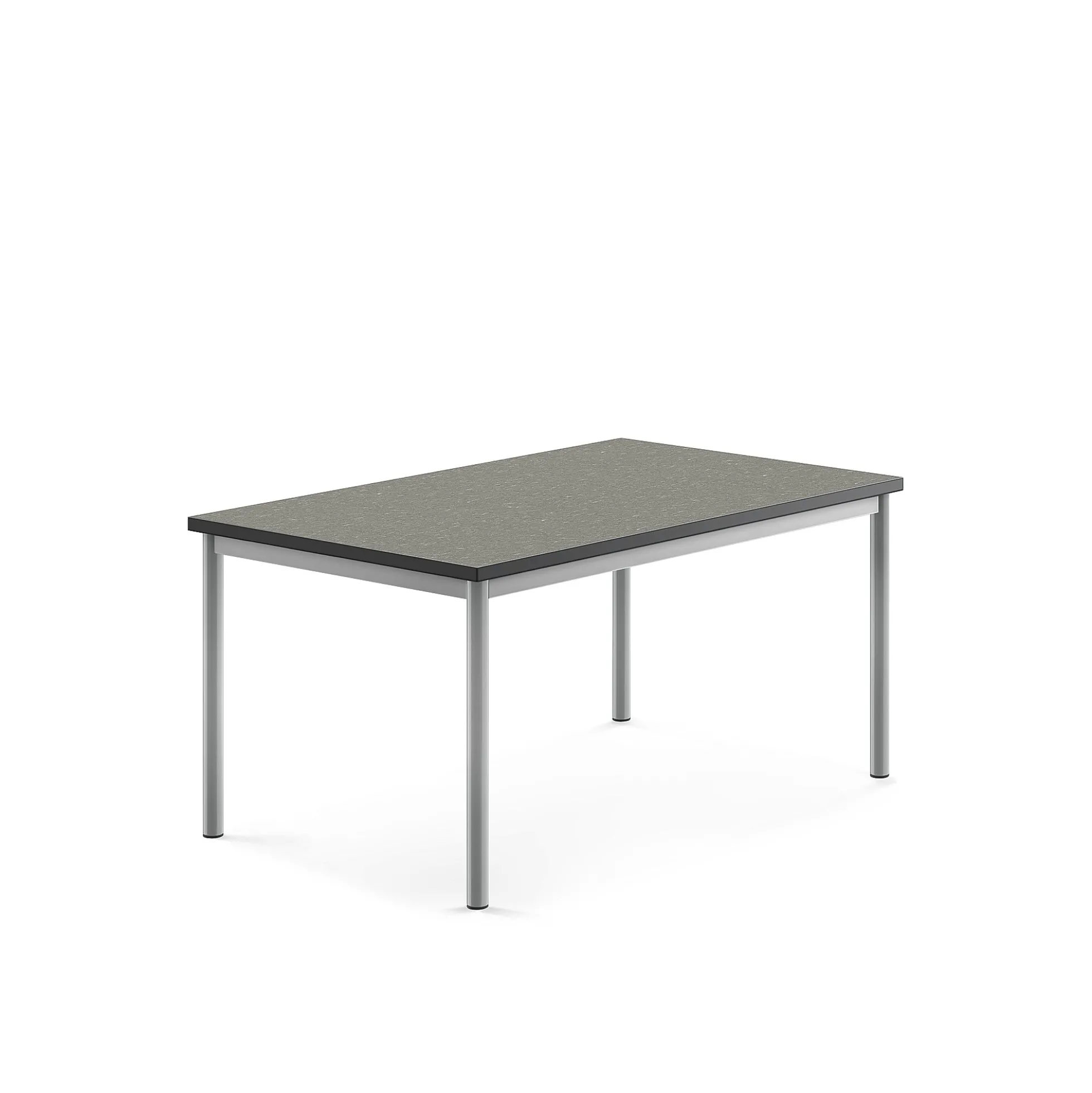 Pöytä SONITUS Ääntä vaimentava linoleumi, 1200x800x600 mm, tummanharmaa, hopeanharmaa