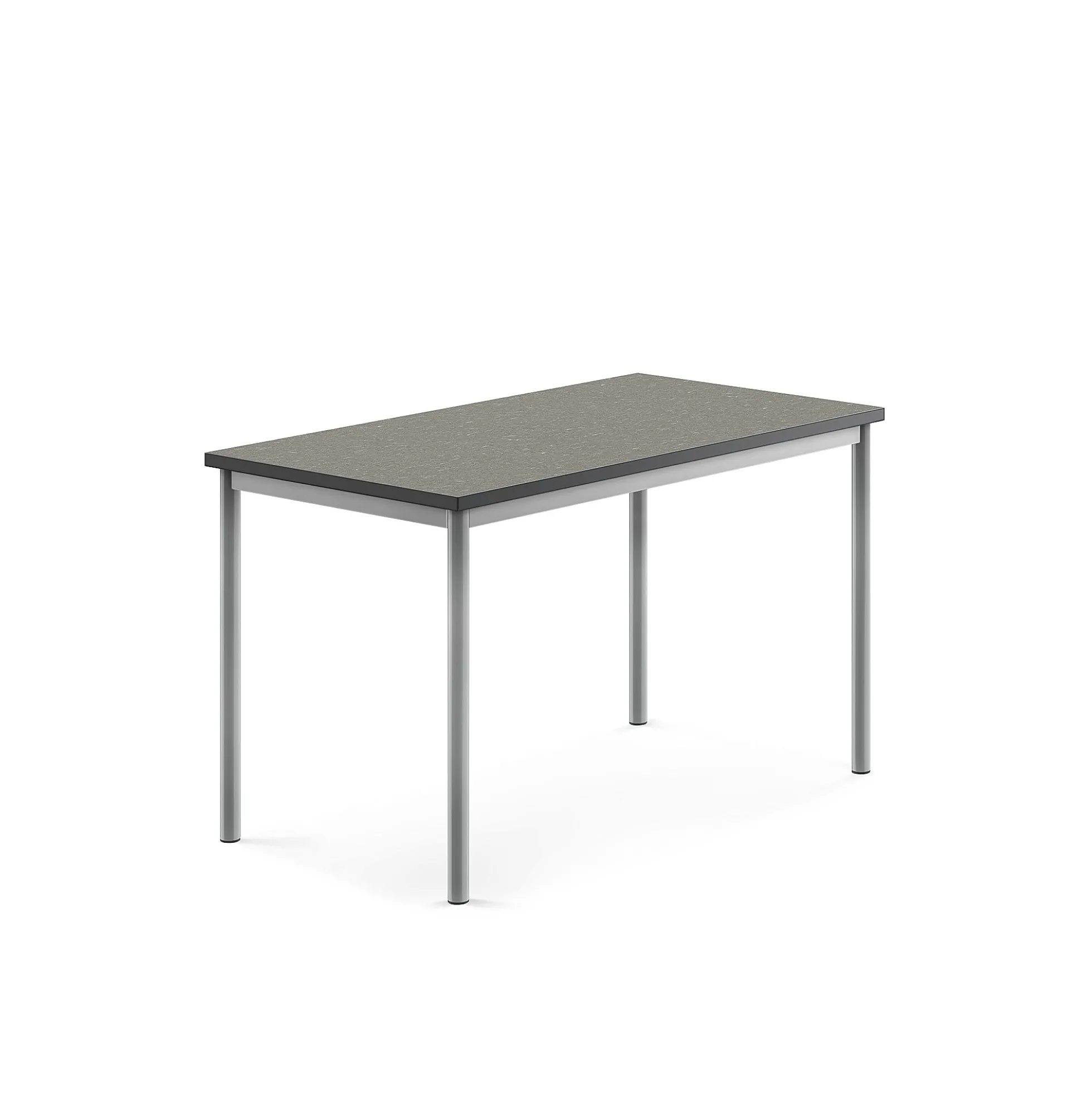 Pöytä SONITUS Ääntä vaimentava linoleumi, 1200x700x720 mm, tummanharmaa, hopeanharmaa
