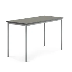 Pöytä SONITUS Ääntä vaimentava linoleumi, 1600x700x900 mm, tummanharmaa, hopeanharmaa