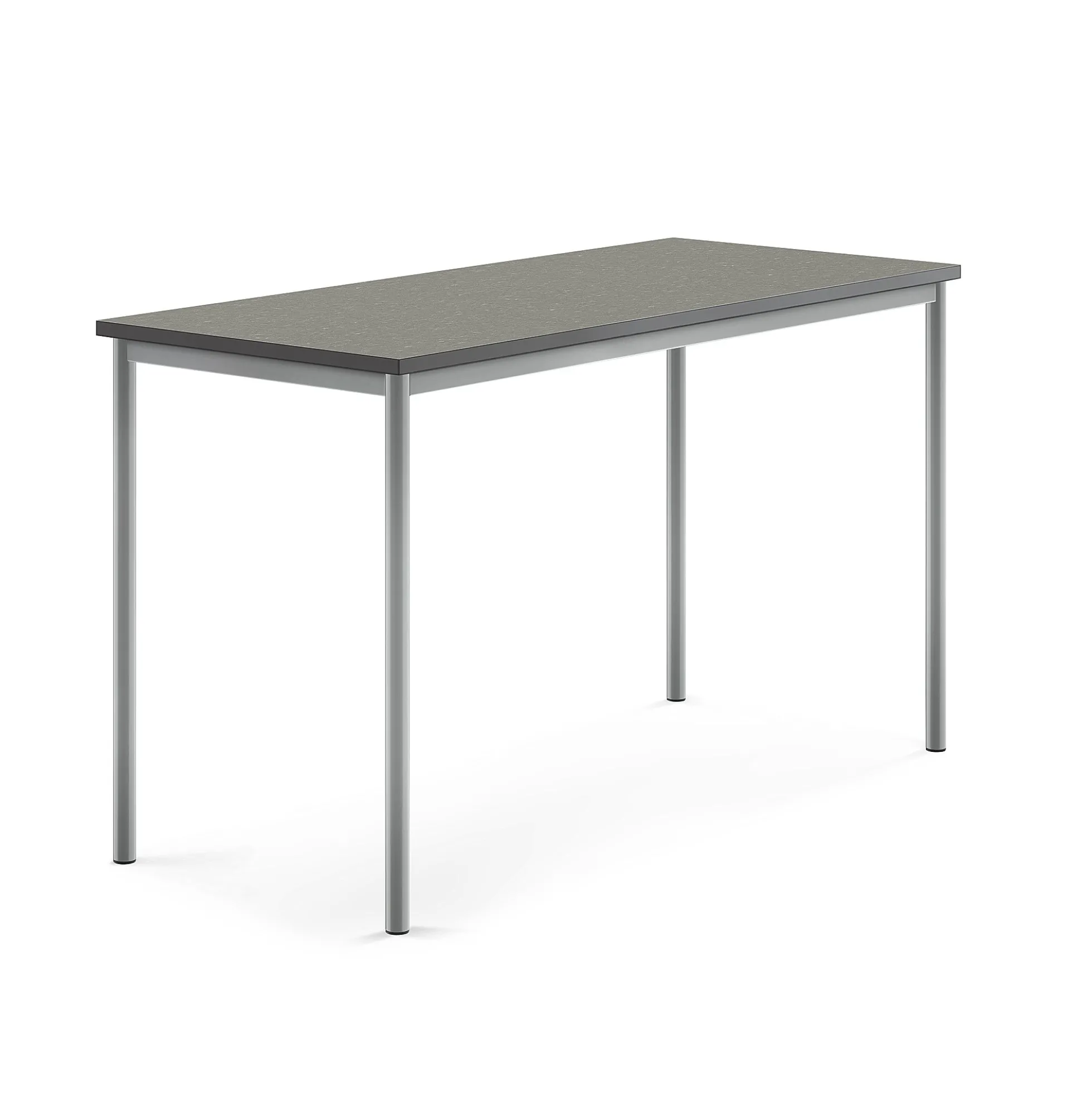 Pöytä SONITUS Ääntä vaimentava linoleumi, 1600x700x900 mm, tummanharmaa, hopeanharmaa