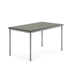 Pöytä SONITUS Ääntä vaimentava linoleumi, 1400x800x720 mm, tummanharmaa, hopeanharmaa