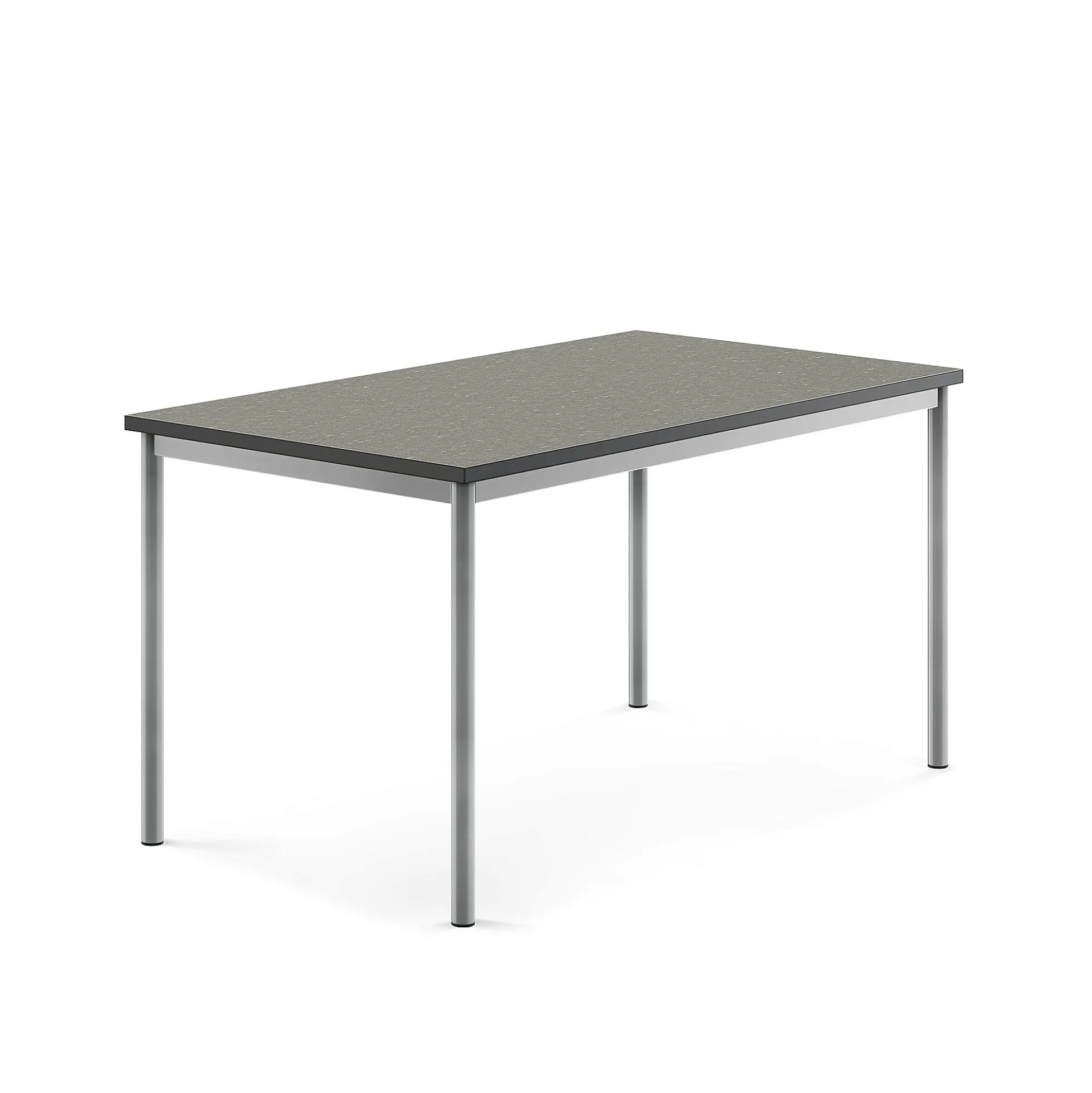 Pöytä SONITUS Ääntä vaimentava linoleumi, 1400x800x720 mm, tummanharmaa, hopeanharmaa
