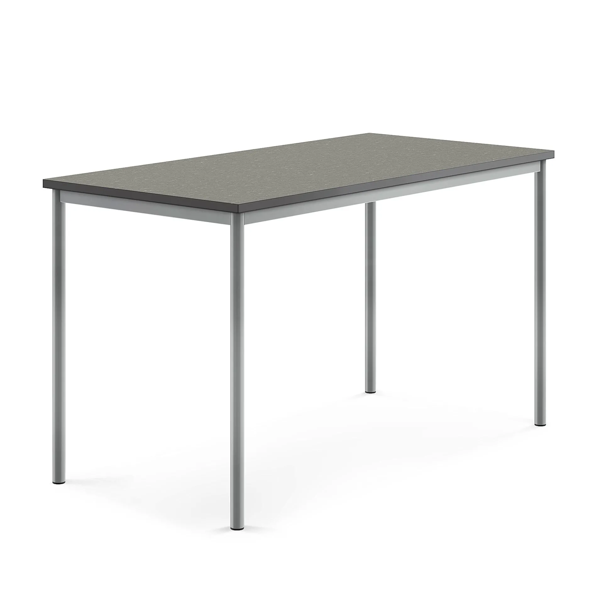Pöytä SONITUS Ääntä vaimentava linoleumi, 1600x800x900 mm, tummanharmaa, hopeanharmaa