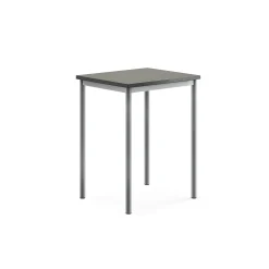 Pöytä SONITUS Ääntä vaimentava linoleumi, 700x600x900 mm, tummanharmaa, hopeanharmaa