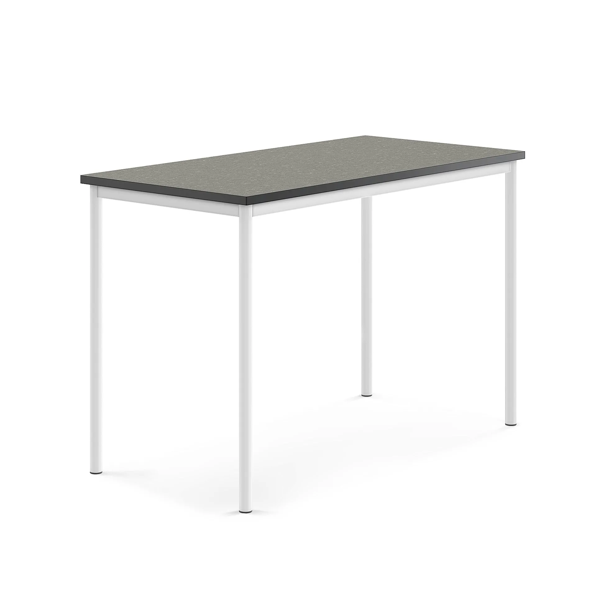 Pöytä SONITUS Ääntä vaimentava linoleumi, 1400x700x900 mm, tummanharmaa, valkoinen