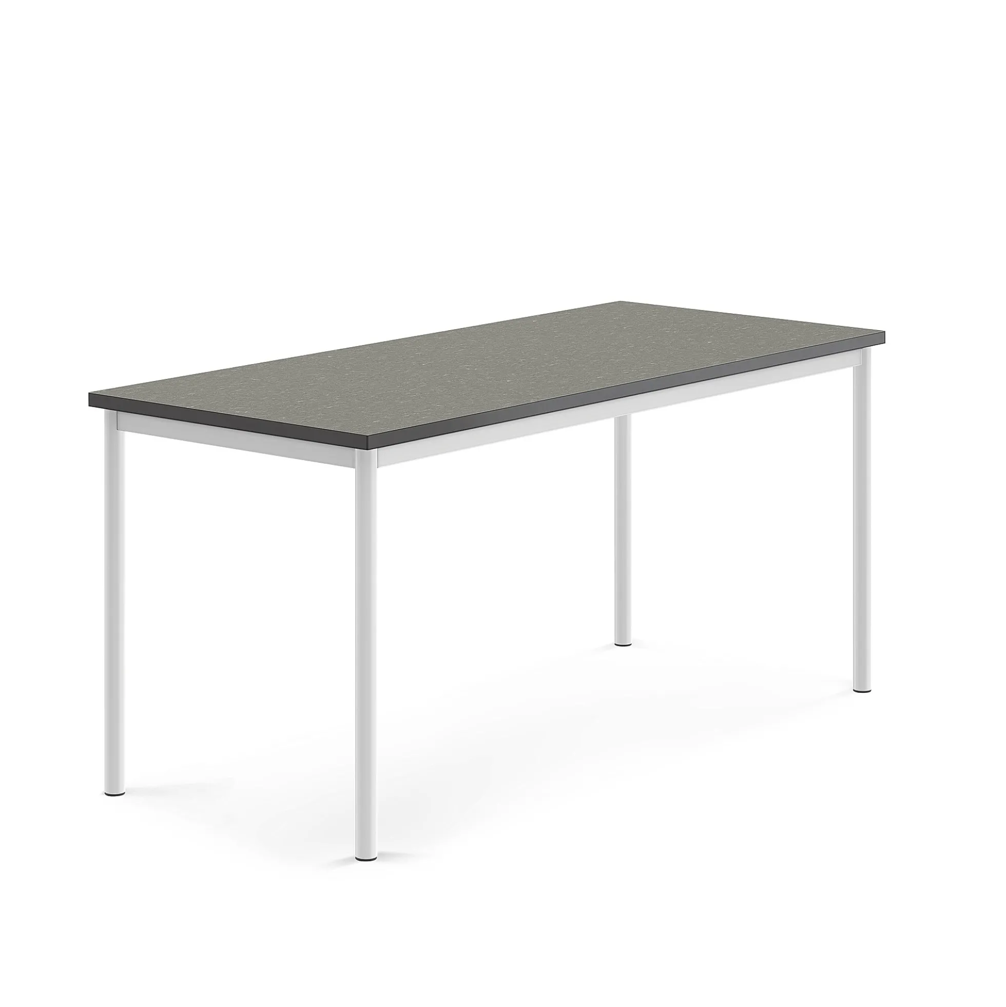 Pöytä SONITUS Ääntä vaimentava linoleumi, 1600x700x720 mm, tummanharmaa, valkoinen
