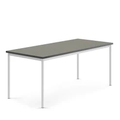 Pöytä SONITUS Ääntä vaimentava linoleumi, 1800x800x720 mm, tummanharmaa, valkoinen