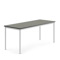 Pöytä SONITUS Ääntä vaimentava linoleumi, 1800x700x720 mm, tummanharmaa, valkoinen